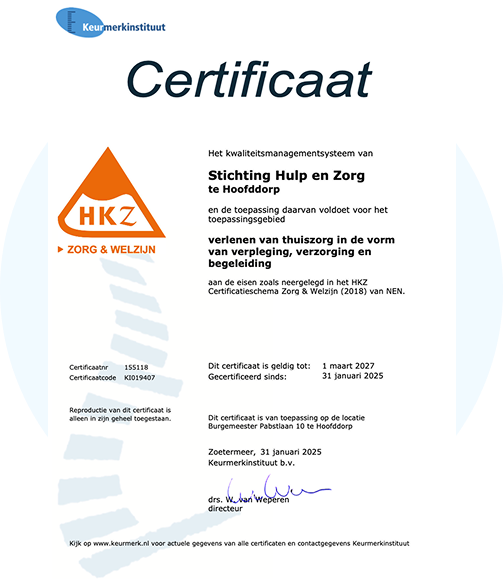 HKZ Certificaat